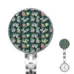 Mid Century Retro Floral 1970s 1960s Pattern 62 Stainless Steel Nurses Watch