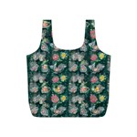 Mid Century Retro Floral 1970s 1960s Pattern 62 Full Print Recycle Bag (S)