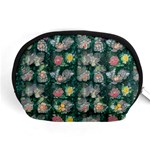 Mid Century Retro Floral 1970s 1960s Pattern 62 Accessory Pouch (Medium)