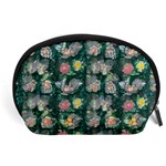 Mid Century Retro Floral 1970s 1960s Pattern 62 Accessory Pouch (Large)