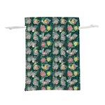 Mid Century Retro Floral 1970s 1960s Pattern 62 Lightweight Drawstring Pouch (L)