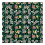 Mid Century Retro Floral 1970s 1960s Pattern 62 Banner and Sign 3  x 3 