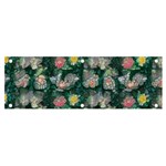 Mid Century Retro Floral 1970s 1960s Pattern 62 Banner and Sign 6  x 2 