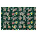 Mid Century Retro Floral 1970s 1960s Pattern 62 Banner and Sign 6  x 4 