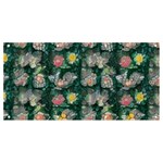 Mid Century Retro Floral 1970s 1960s Pattern 62 Banner and Sign 8  x 4 