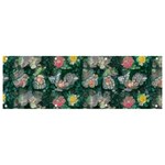 Mid Century Retro Floral 1970s 1960s Pattern 62 Banner and Sign 9  x 3 