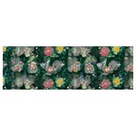 Mid Century Retro Floral 1970s 1960s Pattern 62 Banner and Sign 12  x 4 