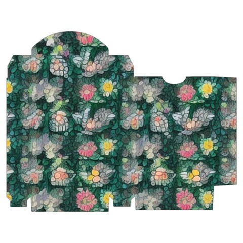 Mid Century Retro Floral 1970s 1960s Pattern 62 Playing Cards Single Design (Rectangle) with Custom Box from ArtsNow.com Poker Box
