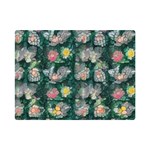 Mid Century Retro Floral 1970s 1960s Pattern 62 35  x 27  Premium Plush Fleece Blanket (Mini)
