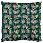 Mid Century Retro Floral 1970s 1960s Pattern 62 18  Baby Flannel Cushion Case (Two Sides)