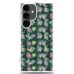 Mid Century Retro Floral 1970s 1960s Pattern 62 Samsung Galaxy S24 Plus 6.7 Inch TPU UV Case