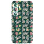 Mid Century Retro Floral 1970s 1960s Pattern 62 Samsung Galaxy S24 6.2 Inch Black TPU UV Case