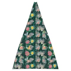 Mid Century Retro Floral 1970s 1960s Pattern 62 Automatic Folding Umbrella with Case (Large) from ArtsNow.com 13.71 x19.92  Umbrella - 3