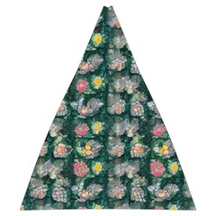Mid Century Retro Floral 1970s 1960s Pattern 62 Automatic Folding Umbrella with Case (Medium) from ArtsNow.com 17.22 x19.95  Umbrella - 2