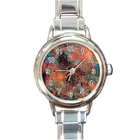 abstraction 22 Round Italian Charm Watch from ArtsNow.com Front