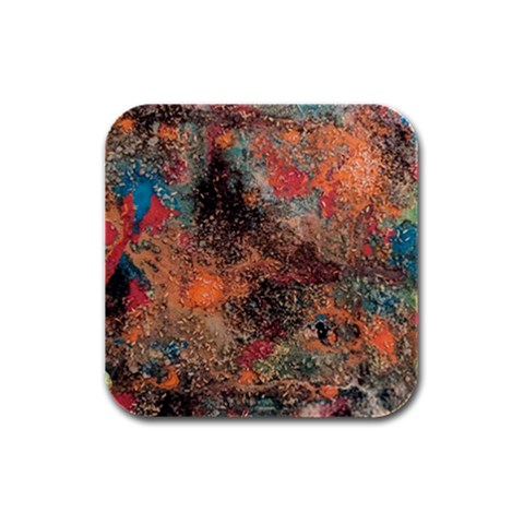 abstraction 22 Rubber Square Coaster (4 pack) from ArtsNow.com Front