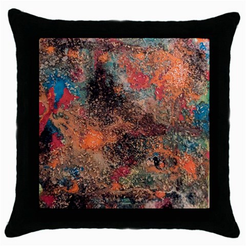 abstraction 22 Throw Pillow Case (Black) from ArtsNow.com Front
