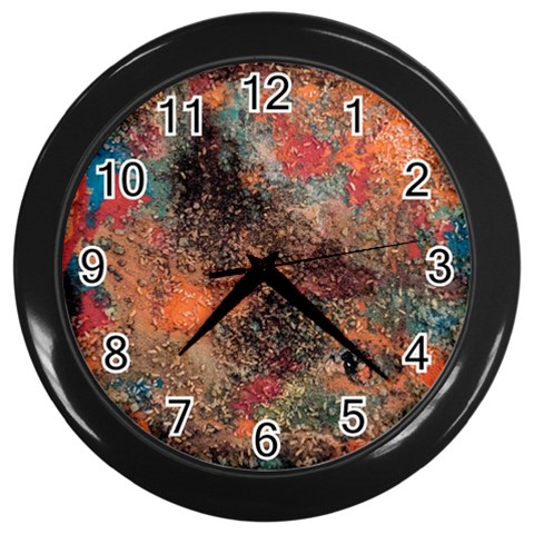 abstraction 22 Wall Clock (Black) from ArtsNow.com Front