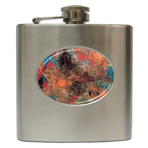 abstraction 22 Hip Flask (6 oz) from ArtsNow.com Front