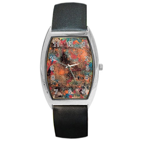 abstraction 22 Barrel Style Metal Watch from ArtsNow.com Front