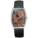 abstraction 22 Barrel Style Metal Watch