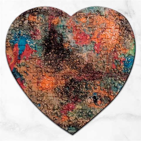 abstraction 22 Jigsaw Puzzle (Heart) from ArtsNow.com Front