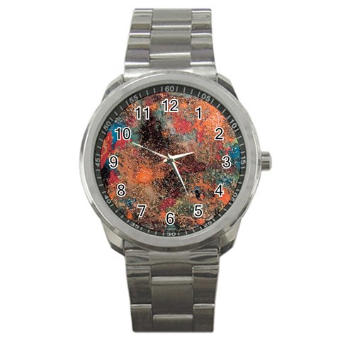 abstraction 22 Sport Metal Watch from ArtsNow.com Front