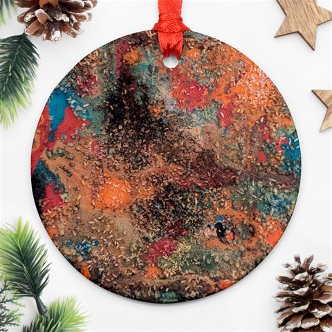 abstraction 22 Round Ornament (Two Sides) from ArtsNow.com Back