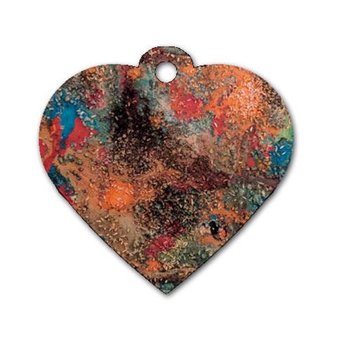abstraction 22 Dog Tag Heart (One Side) from ArtsNow.com Front