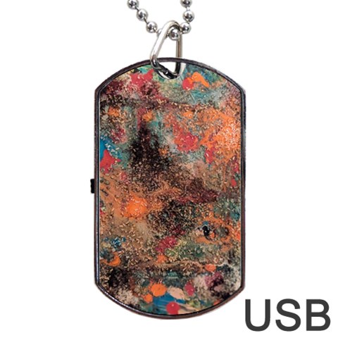 abstraction 22 Dog Tag USB Flash (Two Sides) from ArtsNow.com Front