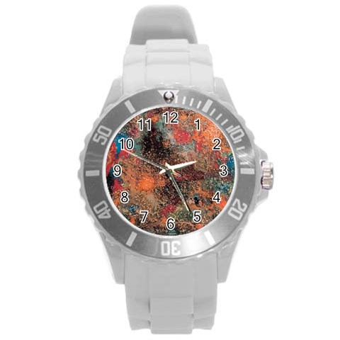 abstraction 22 Round Plastic Sport Watch (L) from ArtsNow.com Front