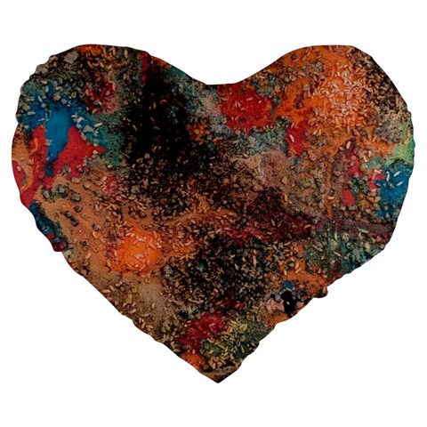abstraction 22 Large 19  Premium Heart Shape Cushions from ArtsNow.com Front