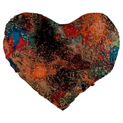 abstraction 22 Large 19  Premium Heart Shape Cushions from ArtsNow.com Front