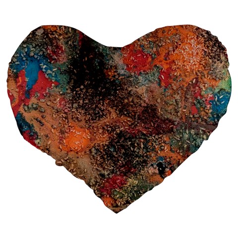 abstraction 22 Large 19  Premium Heart Shape Cushions from ArtsNow.com Back