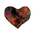 abstraction 22 Standard 16  Premium Flano Heart Shape Cushions
