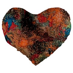 abstraction 22 Large 19  Premium Flano Heart Shape Cushions from ArtsNow.com Back