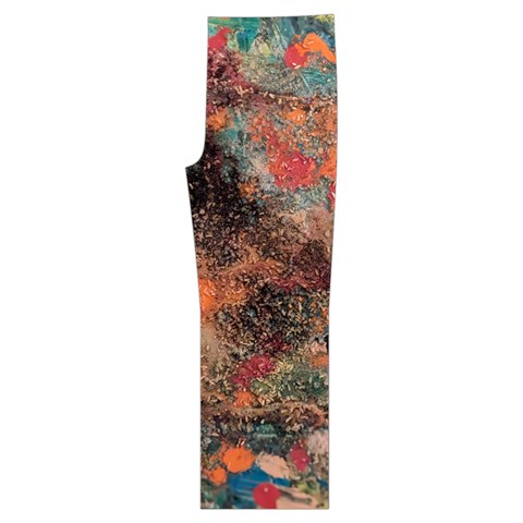 abstraction 22 Short Sleeve Long Pants Satin Pajamas Set from ArtsNow.com Front Bottom Left