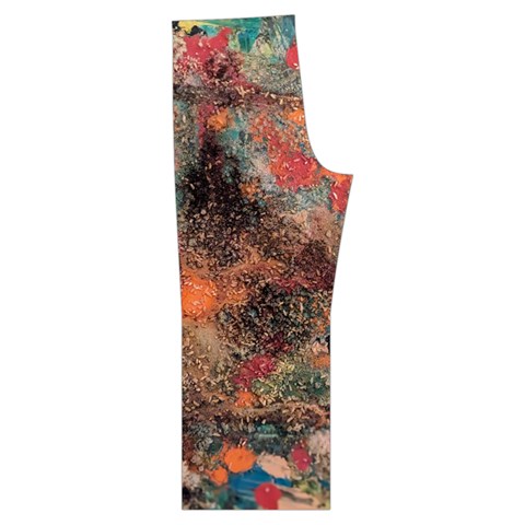 abstraction 22 Short Sleeve Long Pants Satin Pajamas Set from ArtsNow.com Back Bottom Left