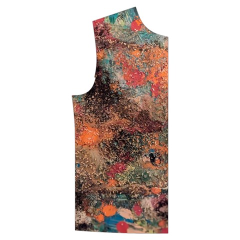 abstraction 22 Men s High Neck Button Up Puffer Vest from ArtsNow.com Front Right
