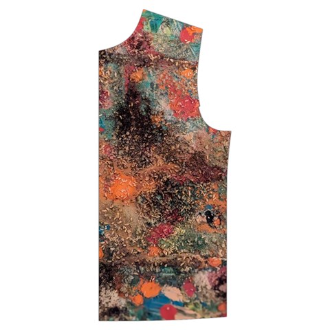 abstraction 22 Men s High Neck Button Up Puffer Vest from ArtsNow.com Front Left