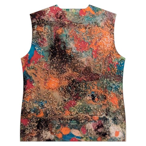 abstraction 22 Women s Button Up Vest from ArtsNow.com Back