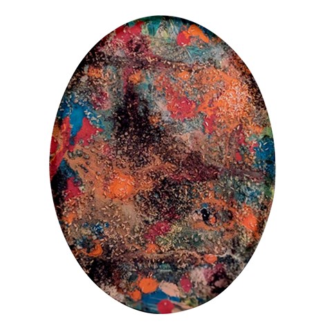 abstraction 22 Oval Glass Fridge Magnet (4 pack) from ArtsNow.com Front