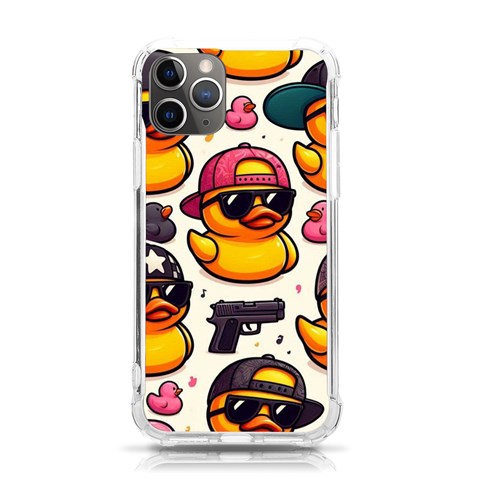 Gangster rubber ducky iPhone 11 Pro 5.8 Inch TPU UV Print Case from ArtsNow.com Front