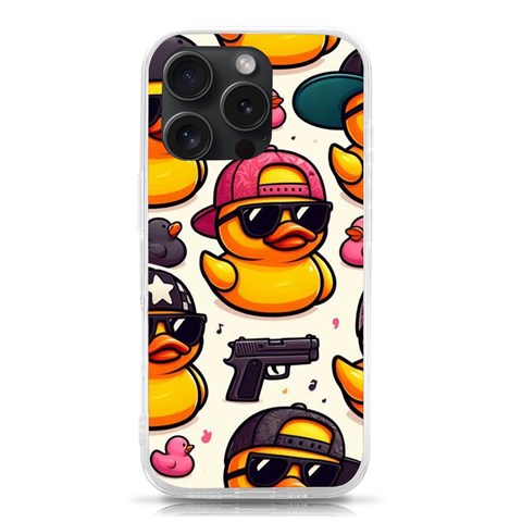 Gangster rubber ducky iPhone 15 Pro TPU UV Print Case from ArtsNow.com Front