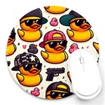 Gangster rubber ducky mouse pad Round Mousepad
