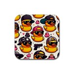 Gangster rubber ducky coasters Rubber Coaster (Square)