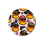 Gangster rubber ducky coasters Rubber Coaster (Round)