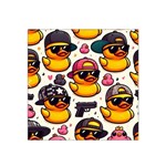 Gangster rubber ducky scarf 22  x 22  Satin Bandana Scarf