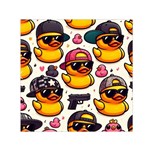 Gangster rubber ducky scarf 30  x 30  Large Square Satin Scarf