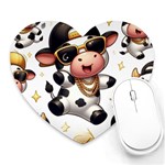 Dancing cow mouse pad Heart Mousepad